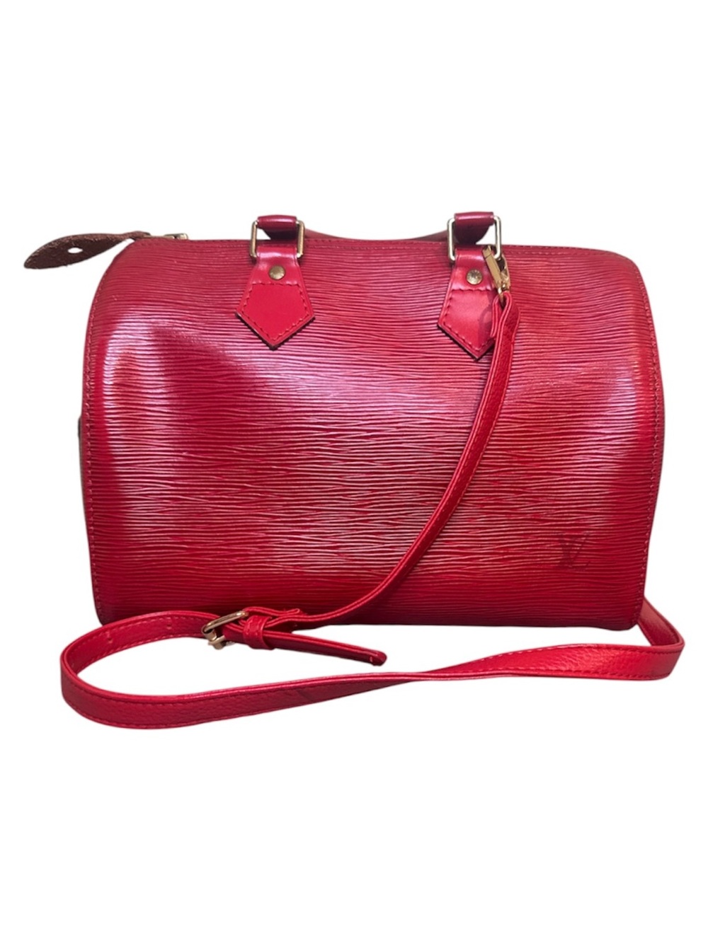 Louis Vuitton Red Epi Leather Speedy 30 Bag - Picture 2 of 11